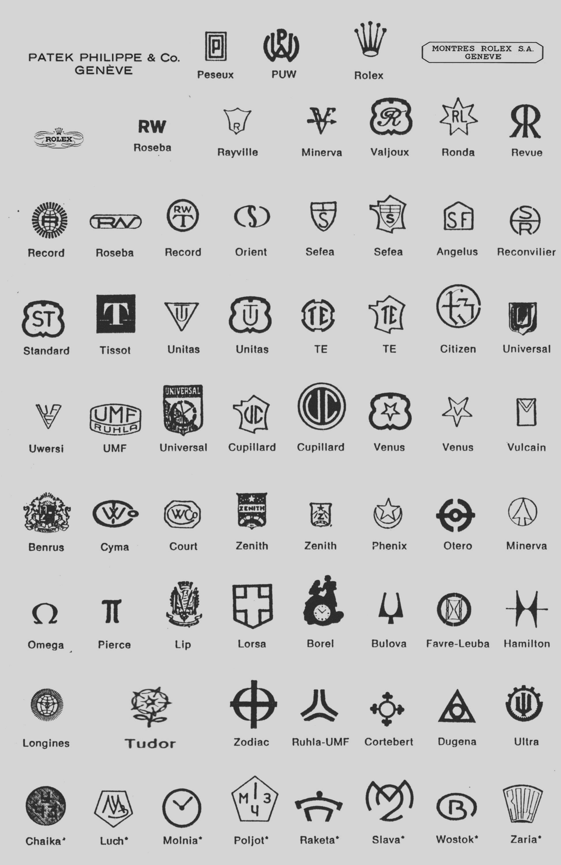 Watch Company Logos